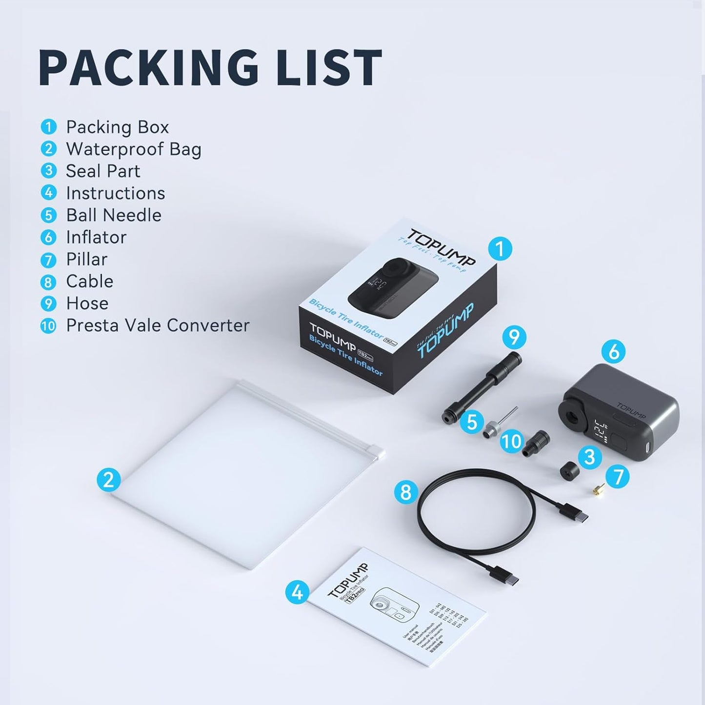 TOPUMP TB2PRO Mini Pump